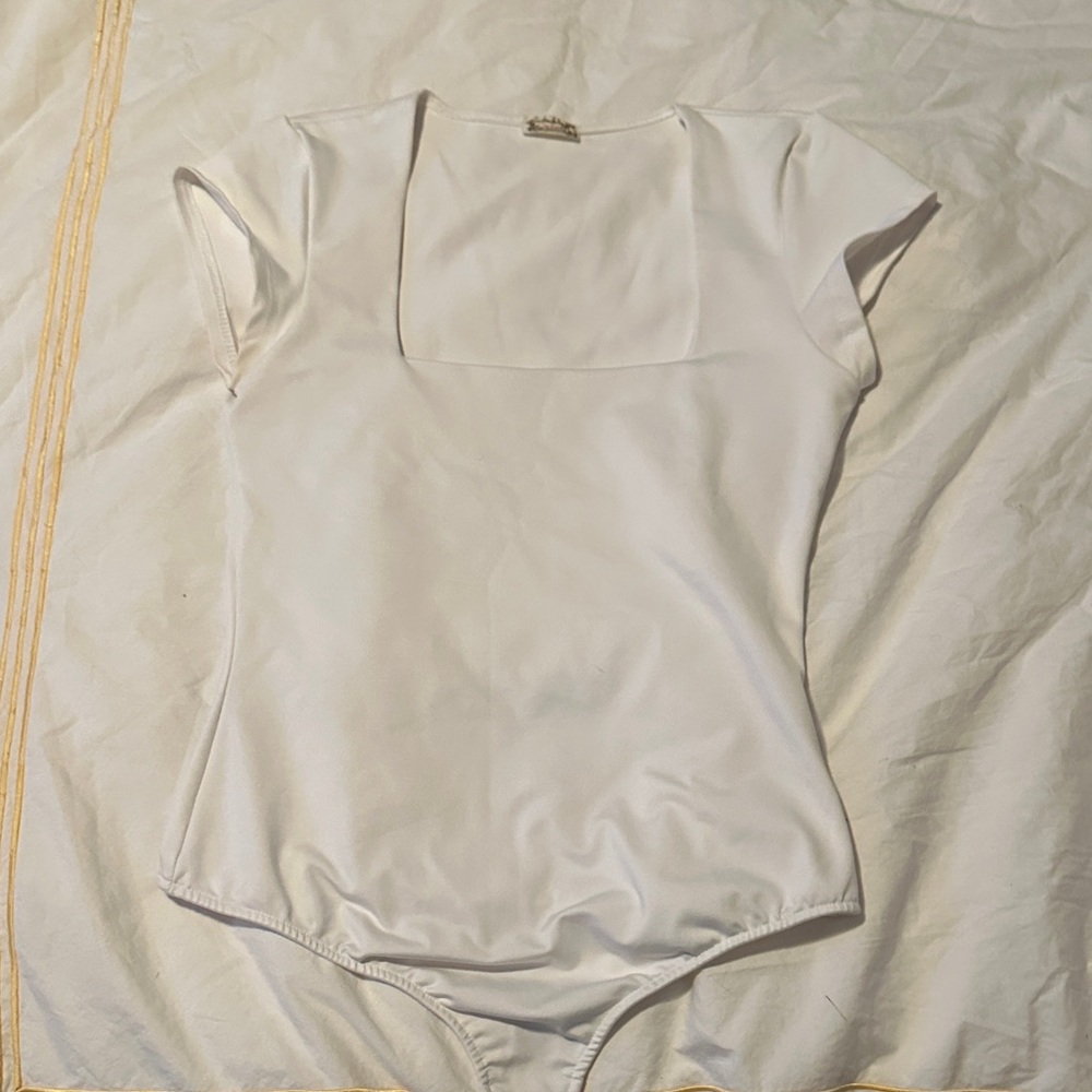 New Free People Intimately White Square Neck Bodysuit